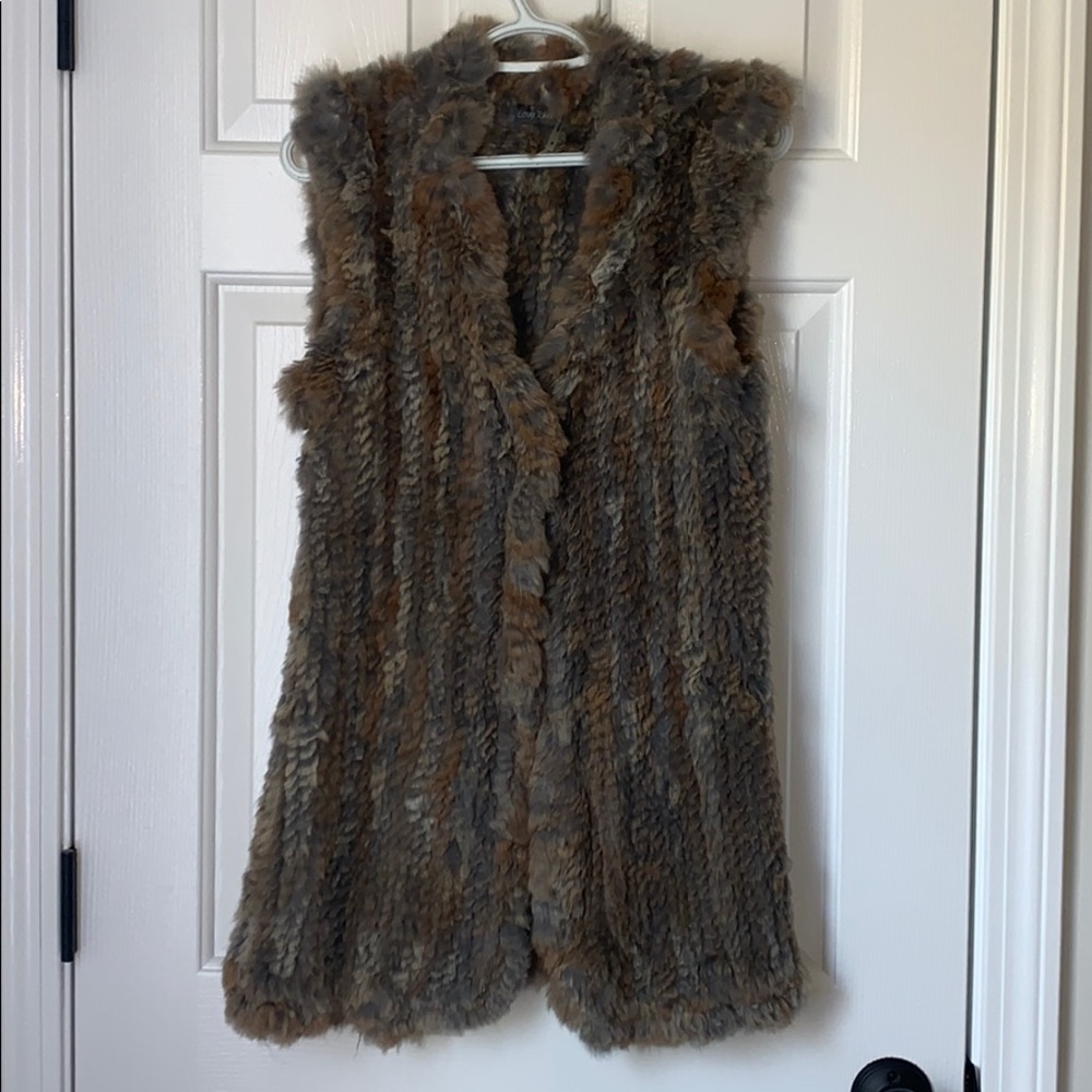 Love Token Genuine Rabbit Fur Vest